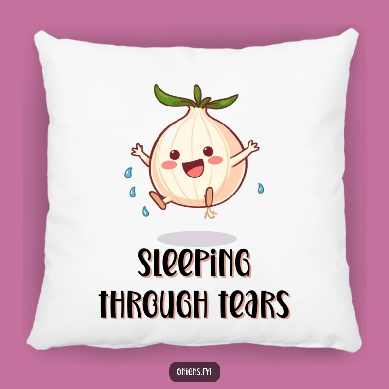 Funny Teary Cartwheel Onion Pillow: Cozy Comfort & Emotional Humor