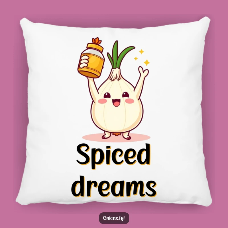Funny Golden Spice Onion Pillow - Plush Comfort for Culinary Champs