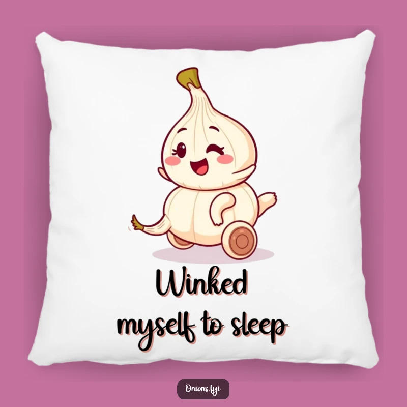 Funny Onion Garlic Ride Pillow: Cozy Wink Comfort Funny Gift!