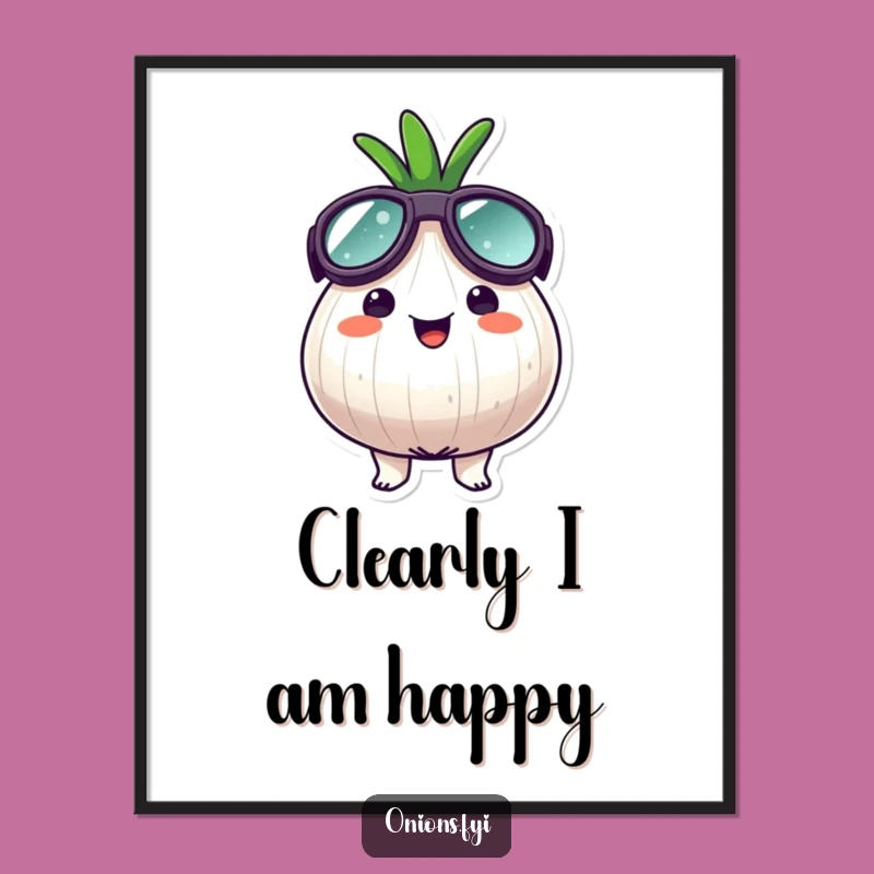 Funny Goggle Onion Digital Art - Instant Adventure Decor for Happy Spaces