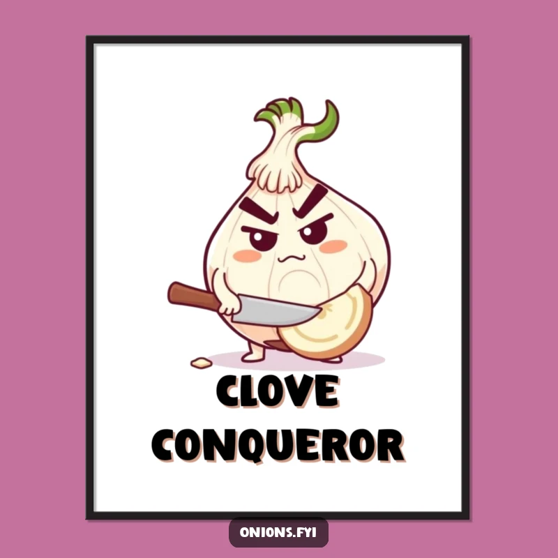 Funny Determined Onion Digital Art - Motivational Decor for Your Space!