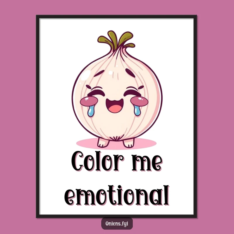 Funny Rainbow Tears Onion Digital Art - Instant Colorful Decor for Happy Vibes