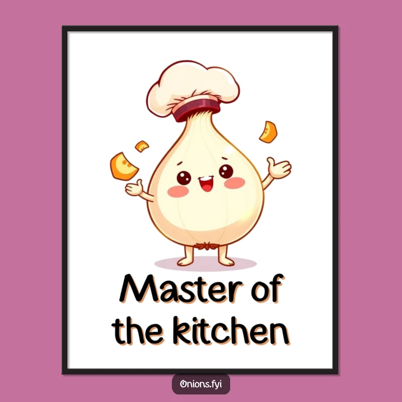 Funny Chef Onion Digital Art - Instant Laughs for Your Culinary Space!