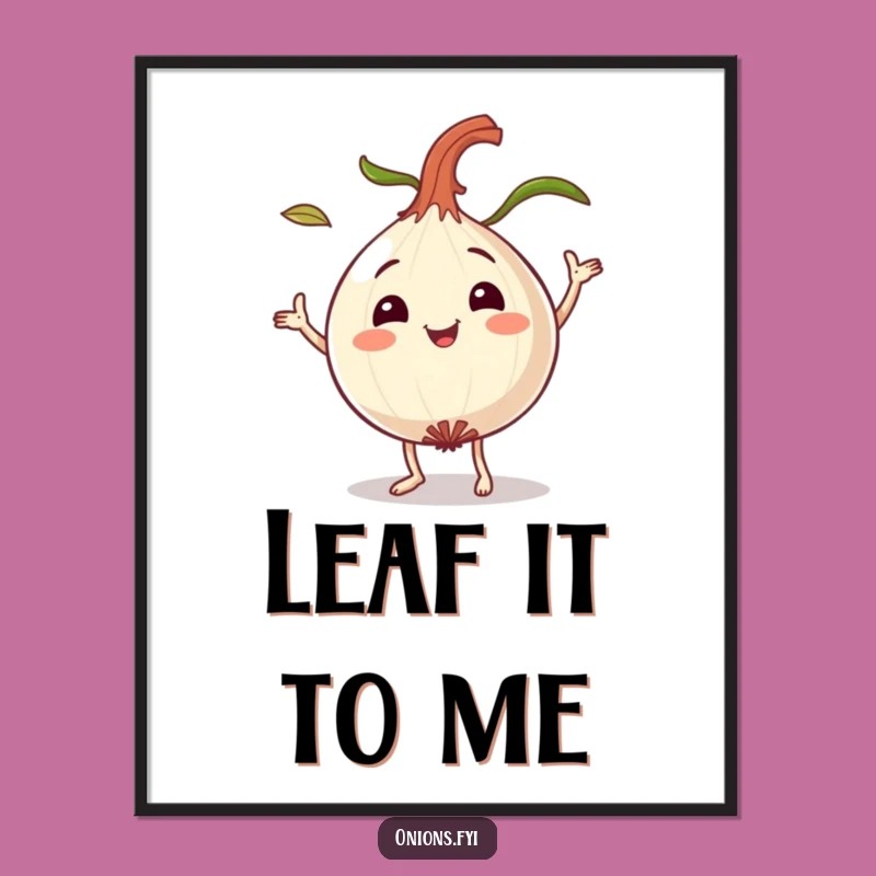 Funny Dancing Onion Digital Art - Instant Joyful Decor for Your Walls