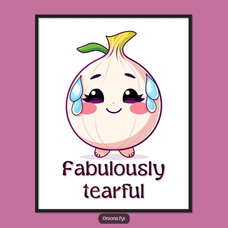 Funny Digital Art: Onion Tears Earrings, Printable Emotion Decor, Unique Gift