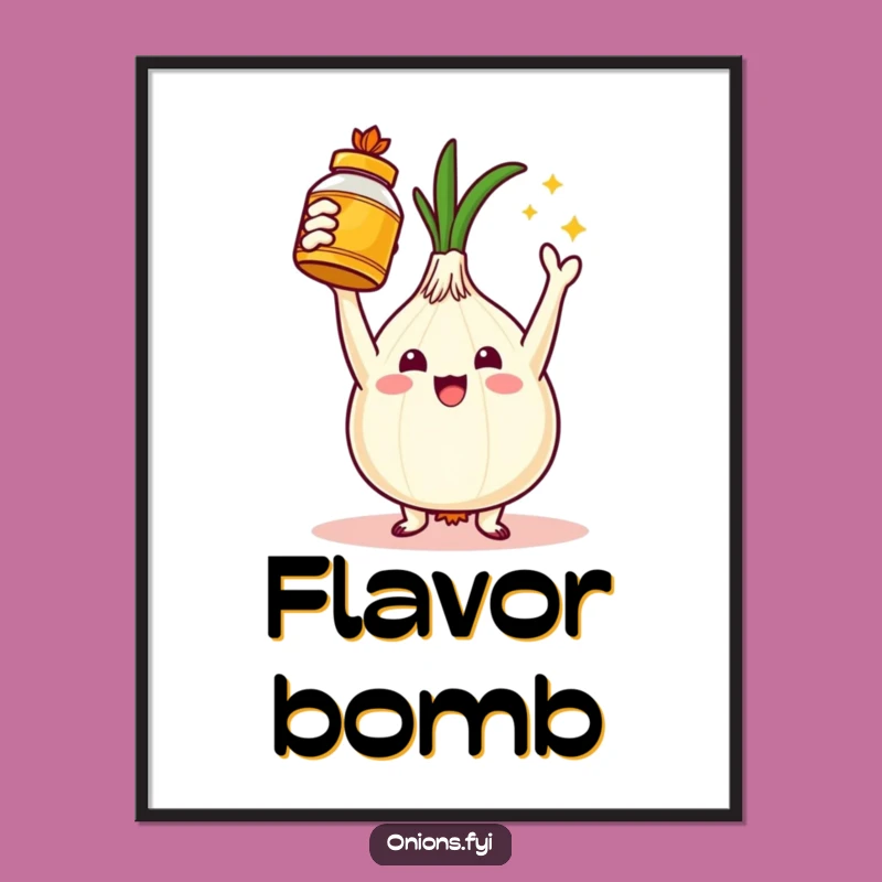 Funny Golden Spice Onion Digital Art - Instant Download for Kitchen Flair