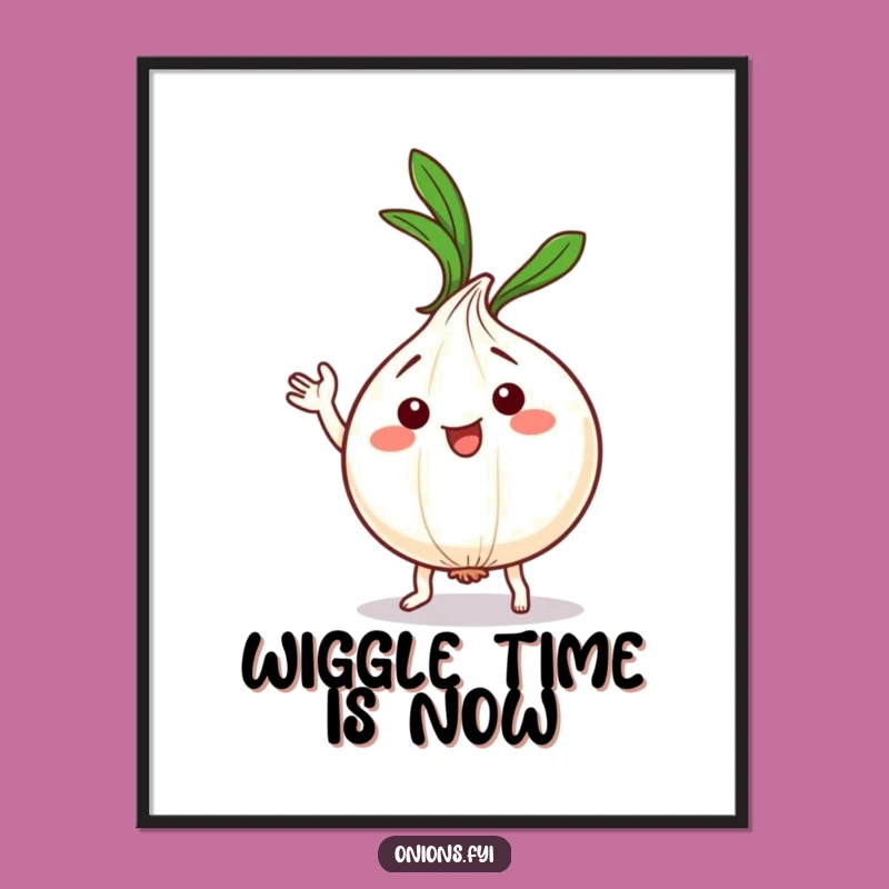 Funny Kawaii Onion Dance Digital Print - Instant Joyful Decor, Perfect Funny Gift