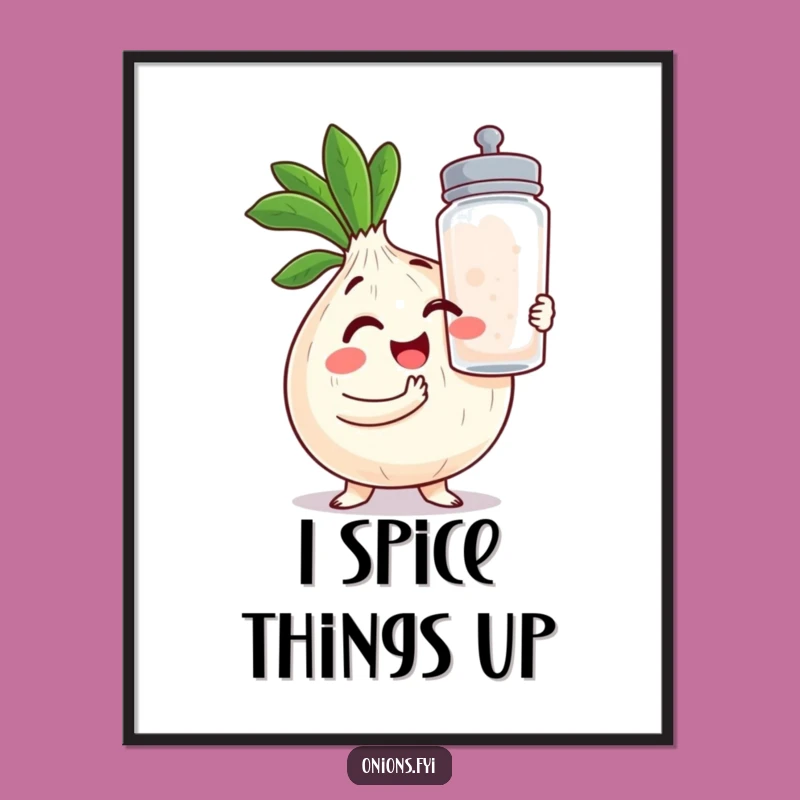 Funny Onion Digital Art: Hilarious Kawaii Chef Printable for Decor