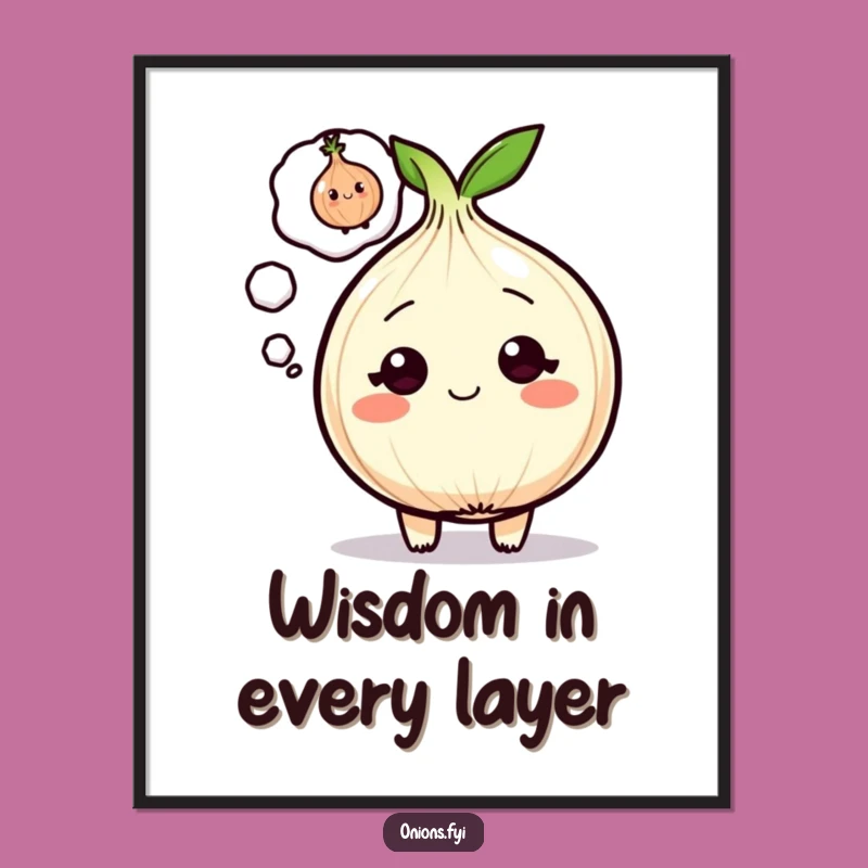 Funny Onion Digital Art: Winking Onion Print for Instant Humor