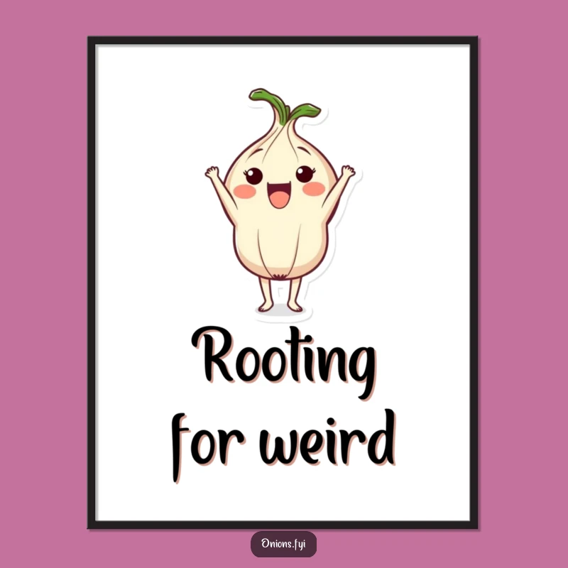Funny Onion Headstand Digital Art: Instant Veggie Humor for Your Walls