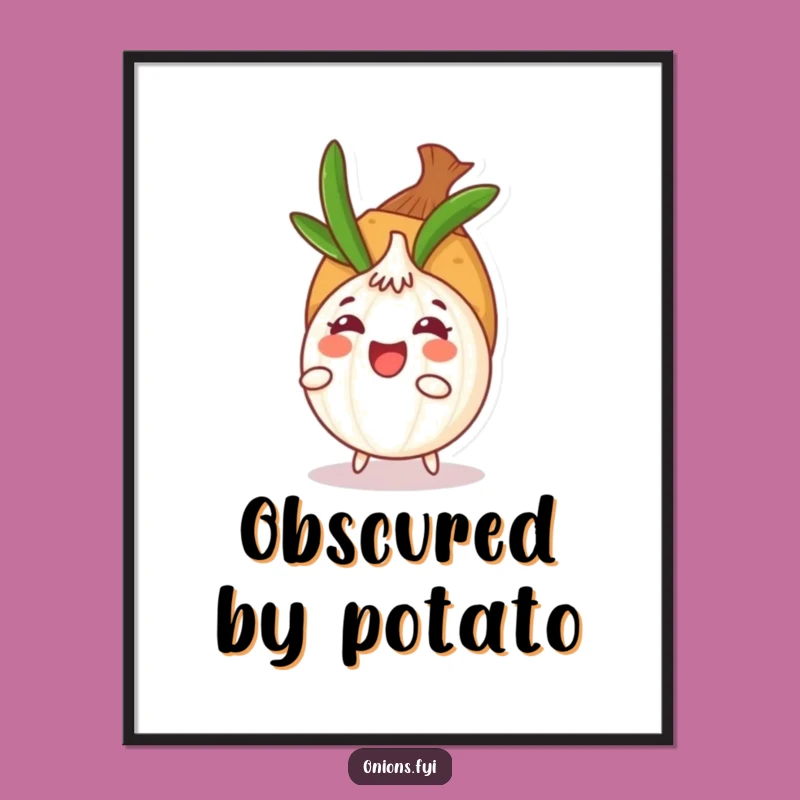 Funny Onion Hide-and-Seek Digital Art: Instant Humor for Your Walls