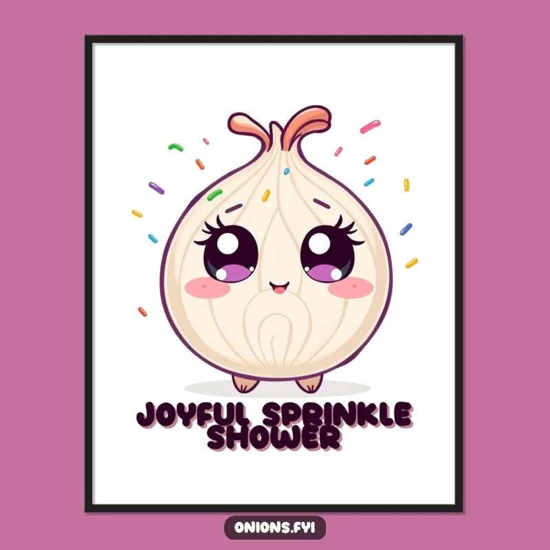 Funny Sprinkle Shower Onion Art: Hilarious Sweet Decor