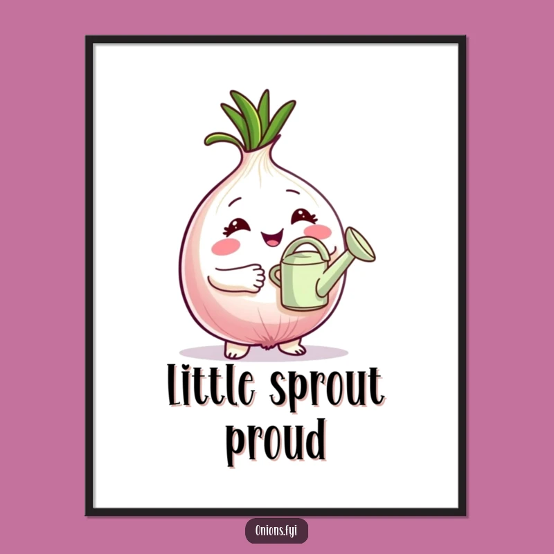 Funny Gardener Art Print: Proud Onion Humor, Perfect Digital Decor!