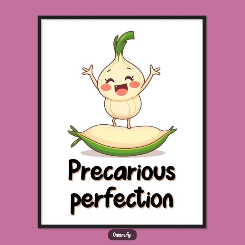 Funny Balancing Onion Art: Hilarious Pea Rider Decor