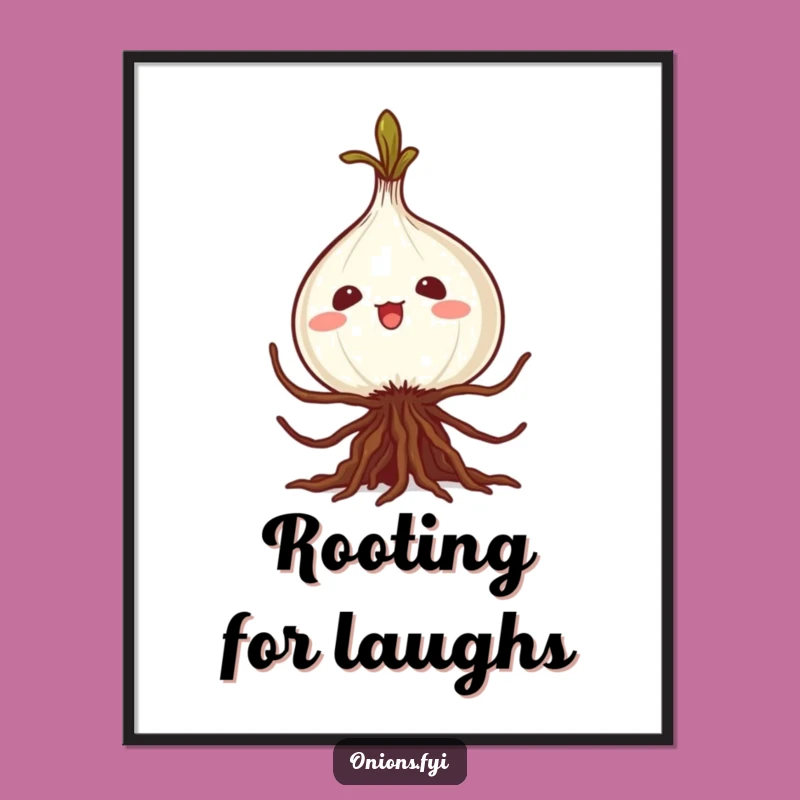 Funny Kawaii Onion Caper Digital Print Hilarious Art for Instant Download