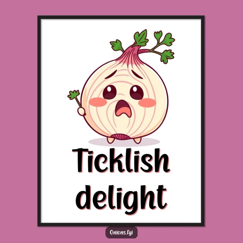 Tickled Onion Digital Art: Surprised Face, Parsley Fun, Instant Funny Gift