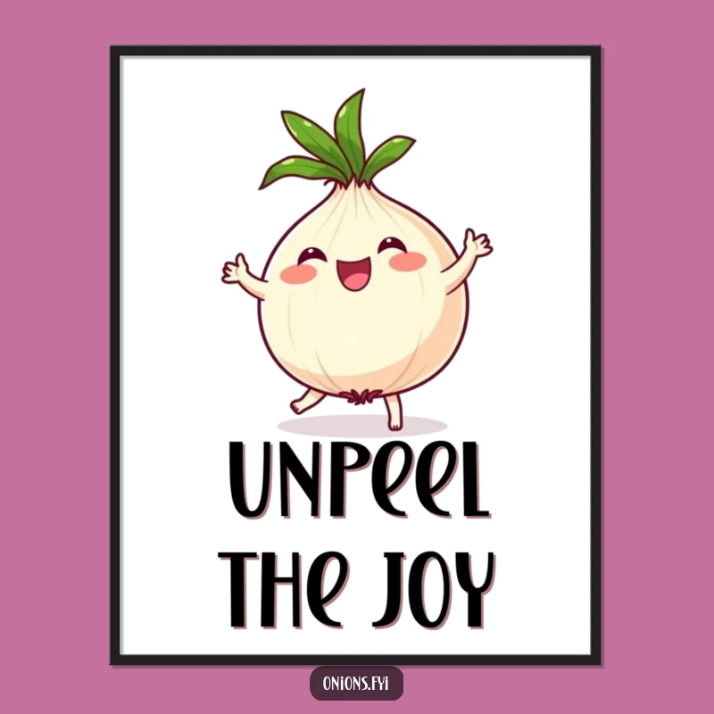 Funny Onion Dance Digital Art: Instant Joyful Decor for a Humorous Home