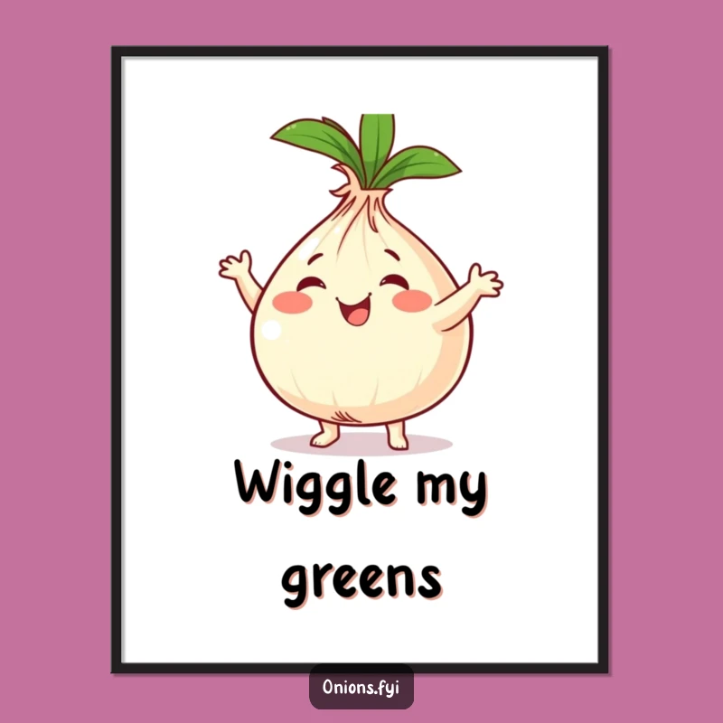 Funny Onion Dancer Digital Art - Instant Cheerful Wall Decor Gift