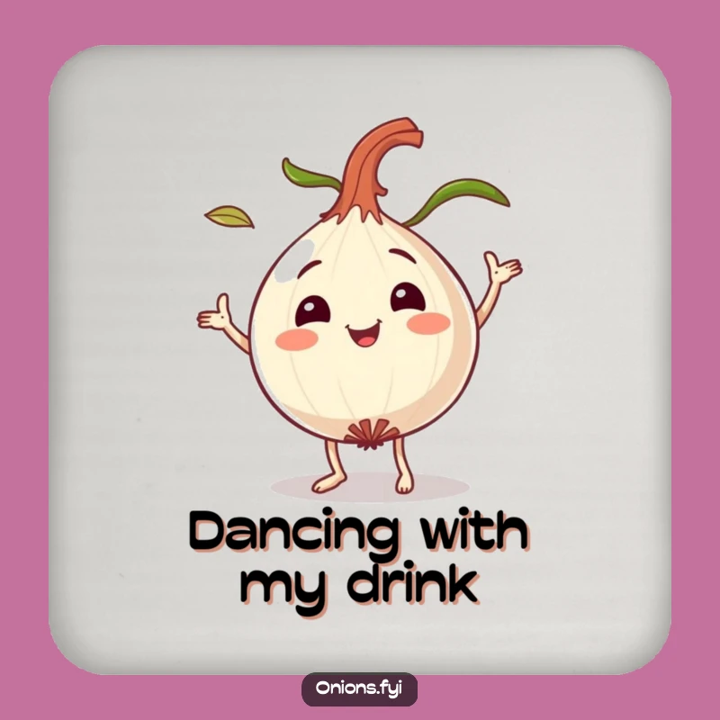 Funny Dancing Onion Coaster - Protect Your Table with Playful Moves