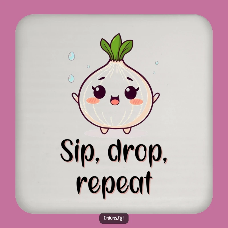 Funny Drink Coaster: Onion Juggler Style, Sip and Juggle, Gift