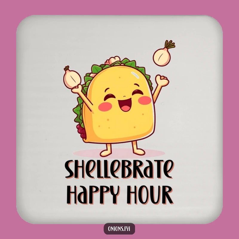 Funny Juggling Taco Drink Coaster - Hilarious Protection for Surfaces