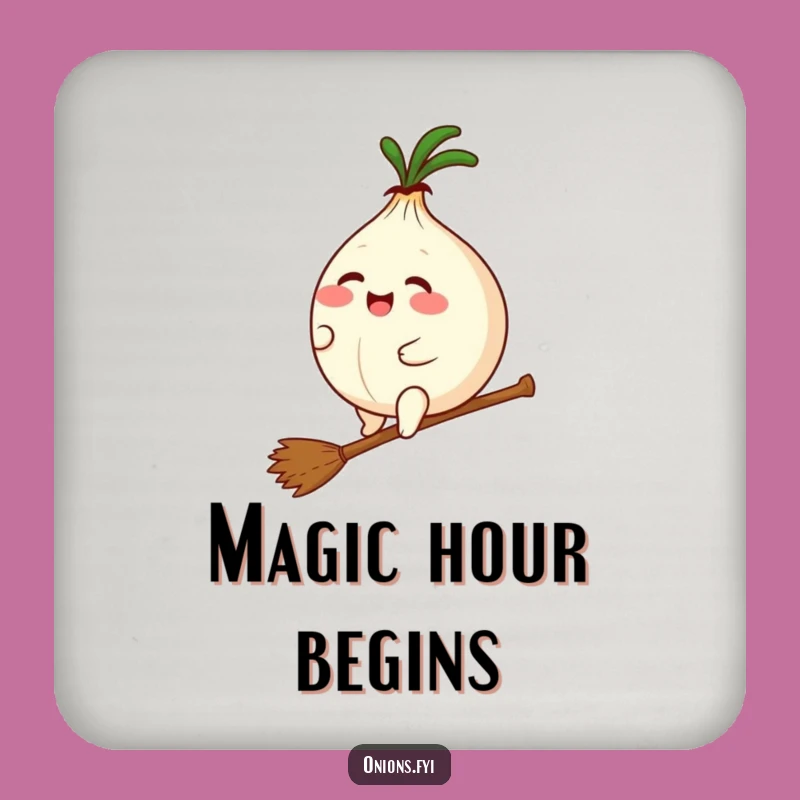 Funny Kawaii Onion Coaster - Protect Surfaces with Magic, Great Gift!