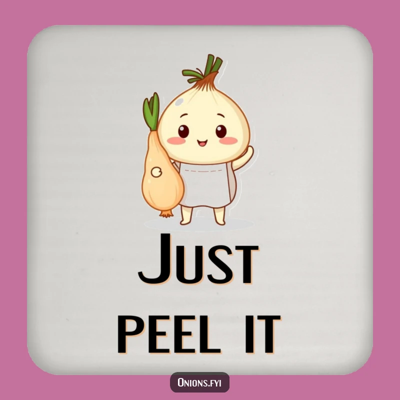 Funny Onion Chef Coaster: Protect Surfaces with Culinary Charm