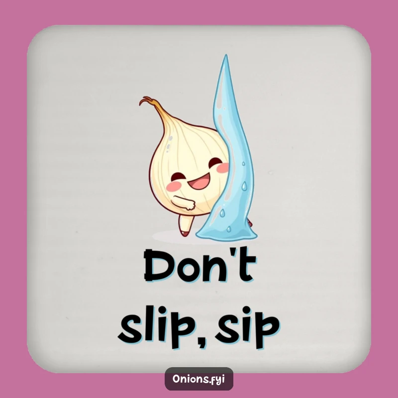 Funny Onion Climb Coasters: Protect Surfaces with Determined Humor
