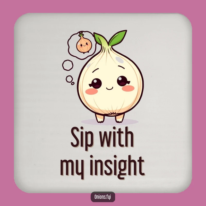 Funny Onion Coaster Set: Winking Onion Protection for Tables