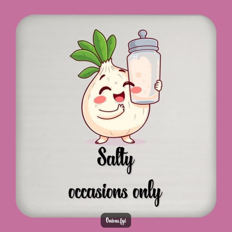 Funny Onion Coasters: Hilarious Kawaii Chef Bar Decor for Drinks