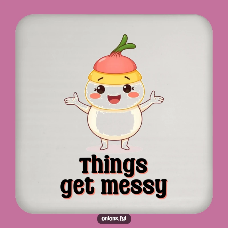 Funny Onion Juggling Coasters: Protect Surfaces with Onion Humor!