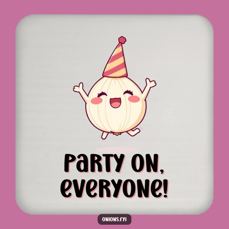 Funny Onion Party Coaster - Festive Drink Holder, Unique Funny Gift!