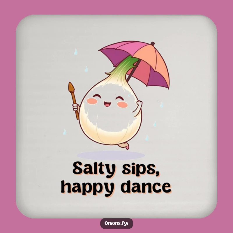 Funny Onion Salt Rain Coaster - Protect Surfaces with Humorous Salty Style, Ideal Gift
