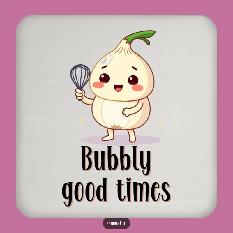 Funny Onion Whisking Coaster Set: Protect Surfaces with Culinary Comedy Gift