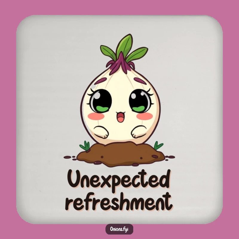 Funny Surprised Onion Coasters - Protect Tables with Whimsy!