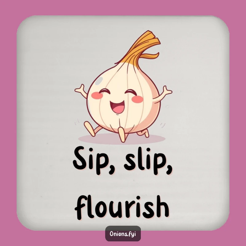 Funny Tripping Onion Coaster: Protect Surfaces with Comical Flair