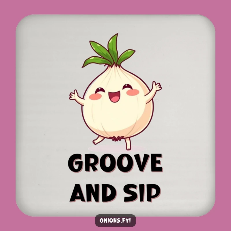 Funny Onion Dance Coasters: Protect Your Surfaces with a Side of Shimmy