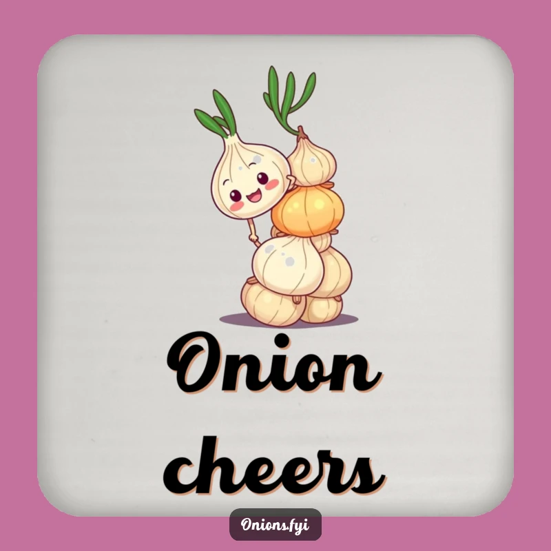 Funny Wobbly Onion Coasters - Protect Surfaces with Humorous Grit