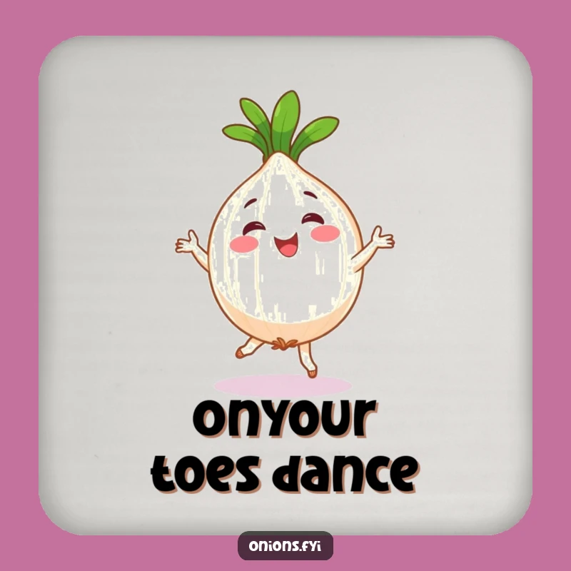 Funny Happy Onion Jig Coaster - Hilarious Vegetable Accessory