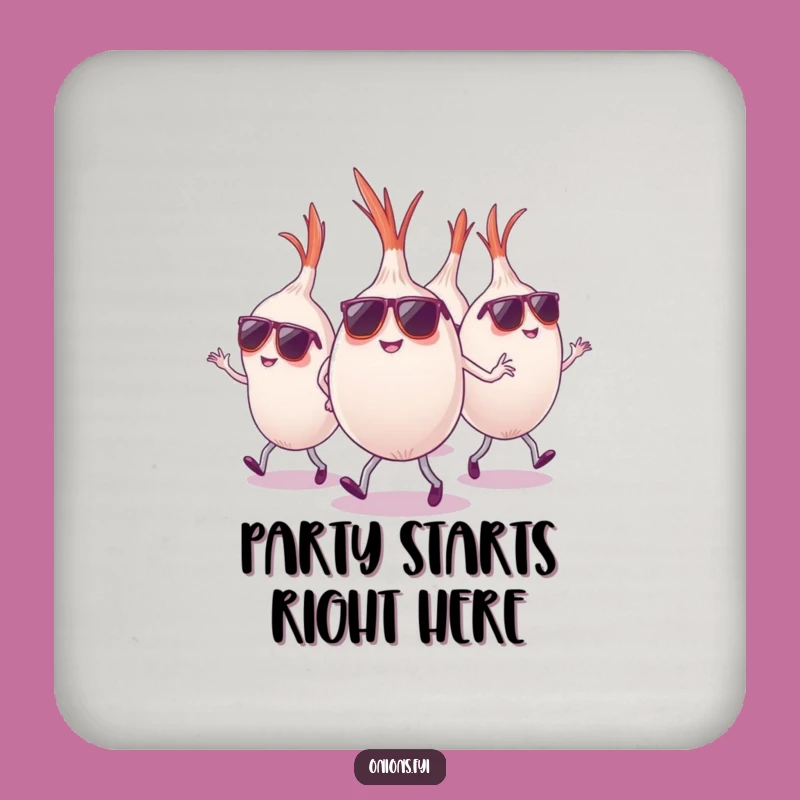 Funny Onion Sunglasses Coaster - Cool Drink Protection, Unique Funny Gift!