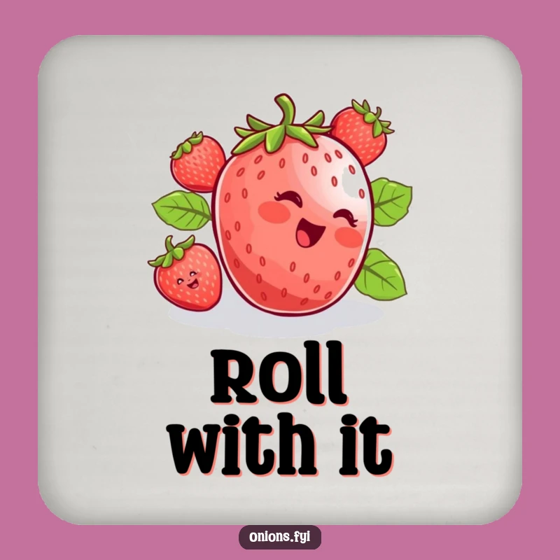 Funny Strawberry Rolling Coaster - Protect Surfaces with Berry Fun!