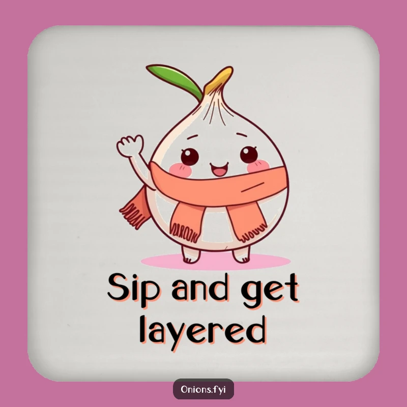 Funny Onion Coaster: Protect Surfaces with Joyful Vegetable Humor