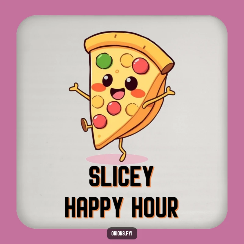 Funny Pizza Cartwheel Drink Coaster - Hilarious Protection for Surfaces