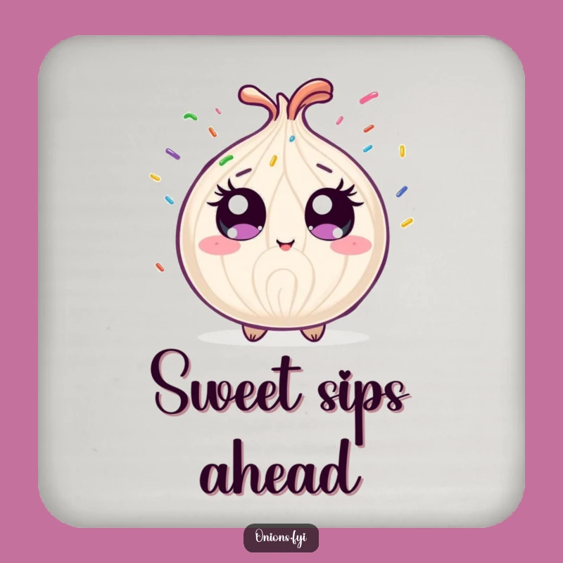 Funny Sprinkle Shower Onion Coasters: Protect Surfaces Sweetly
