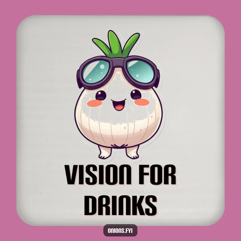 Funny Goggle Onion Coaster - Protect Surfaces with Adventurous Humor