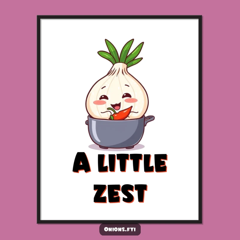 Funny Mischief Onion Poster - Spicy Secret Ingredient Wall Art Gift