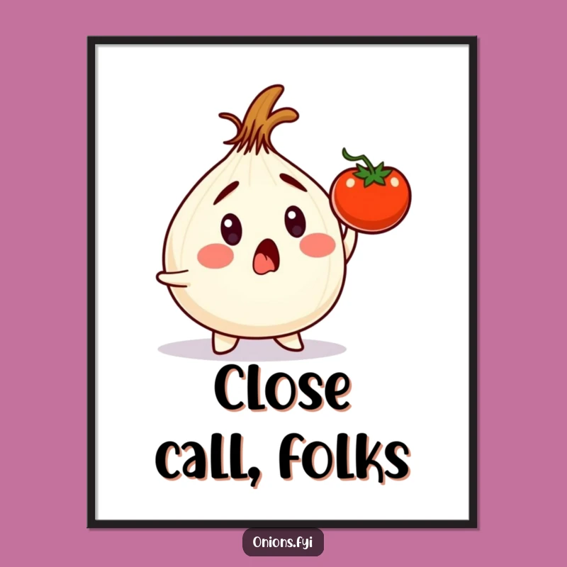 Funny Onion Vegetable Dodge Poster - Hilarious Kitchen Wall Art Gift