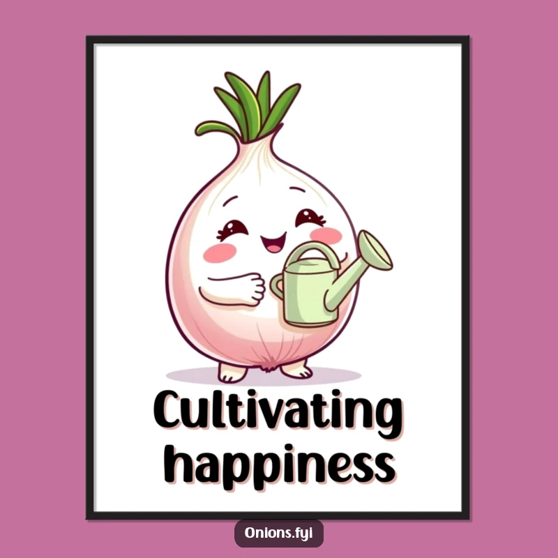 Funny Gardener Poster: Proud Onion Art, Perfect Plant Lover Decor!