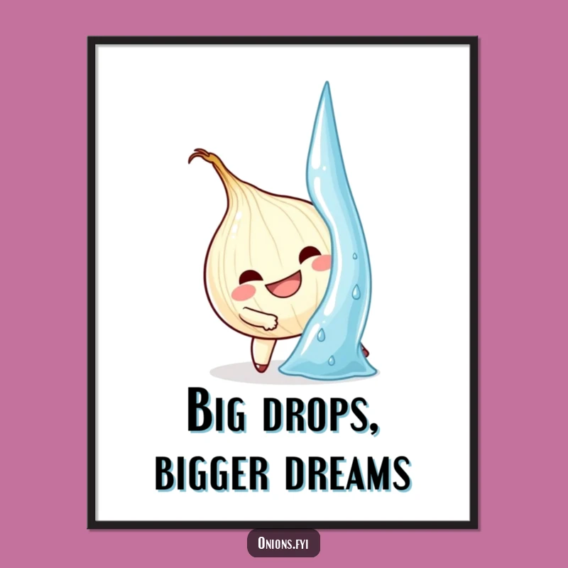 Funny Onion Climb Poster: Inspirational Wall Art for Determined Souls