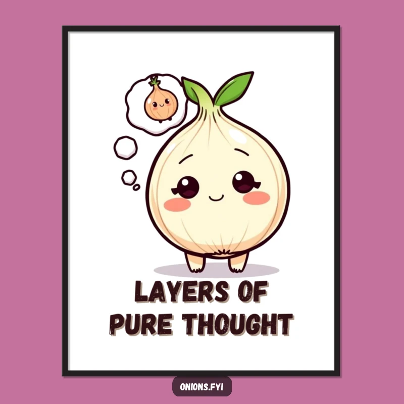 Funny Onion Poster: Winking Onion Art Print for Humorous Decor